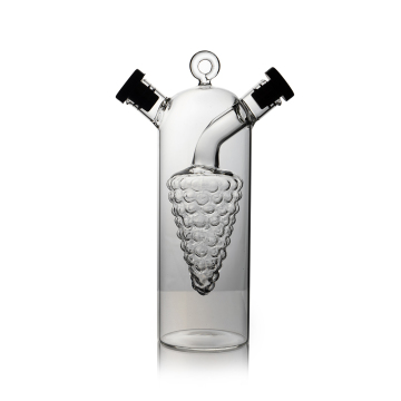 Hand-Blown Olive Oil Vinegar Cruet with Double Pourer Spout: A Stylish Kitchen Oil Dispenser