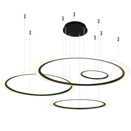 Modern Black LED Pendant Light for Restaurant and Living Room - Nordic Designer Chandelier