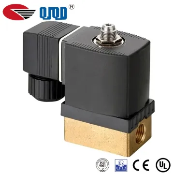 Brass solenoid valve/direct-acting/2-3 way