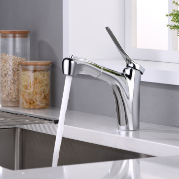 Stainless Steel Sensor Flexible Pull Out Basin Faucets