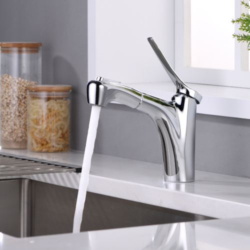 Stainless Steel Sensor Flexible Pull Out Basin Faucet