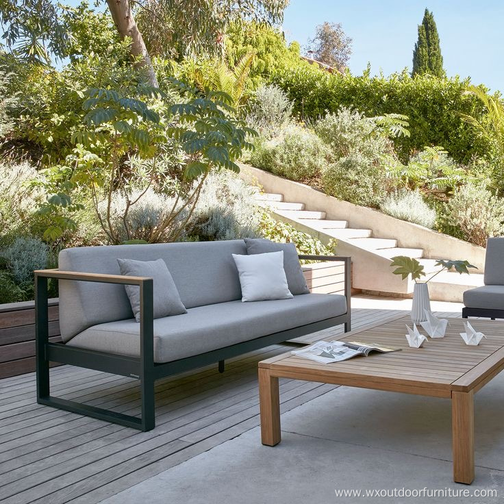 low price new design furniture High density sponge Metal Aluminum alloy Waterproof villa Hotel Patio Garden Outdoor sofa