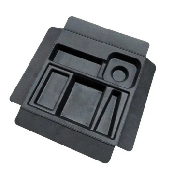 Kertas Eco-Friendly Black Tray Molded Pulp Cosmetic Packaging