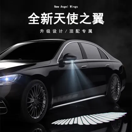 Universal Car Lights Accessory - Rearview Mirror Angel Wings Decorative Light