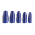 3D small Point Matte blue stick on nails