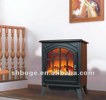 free standing wood stove with manual switch/remote control