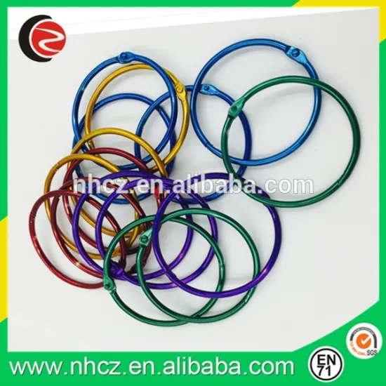 Color plating metal book ring