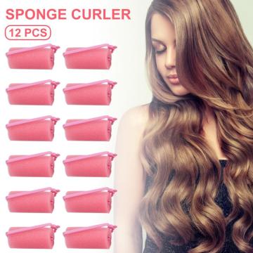 12PCS/Pack Sponge Bar Curling Iron Curling Rod Pear Flower Hair Roll Big Wave Hair Curling Hair Tools Sponge Hair Rollers