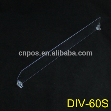plastic shelf divider for supermarket using