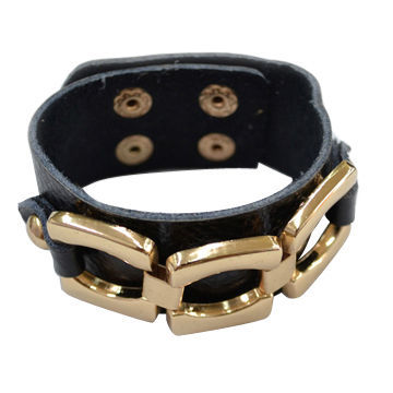 Wide Bardian/Exclusive Exaggerated Fashion/Hot Sale PU Leather Bangles, OEM/ODM Orders are Welcome