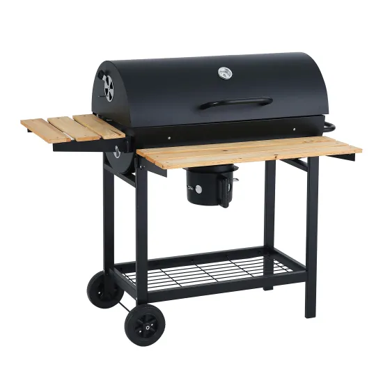 Custom Double Layer Trolley Smoker Griller Barbecue Grills Outdoor BBQ Charcoal Smoker