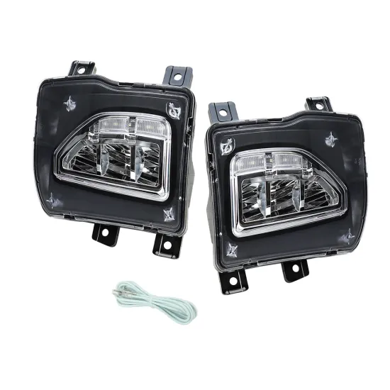 LED Fog Lights for Chevrolet Silverado 1500 2016-2018 - Chrome & Clear Lens - One Pair