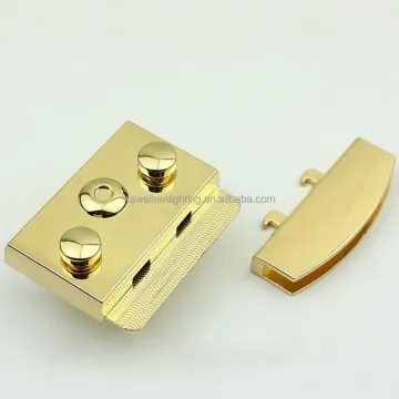 Gold Plated Metal Lock Clasp: Hot Model Press Push Twist Mechanism for Leather Bag and Handbag Accessories