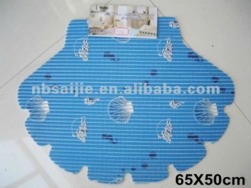PVC shell shape anti-slip fancy mat,bathmat