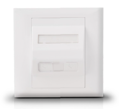 45 degree two port 86 type White Color 86 X 86mm network face plate outlet socket