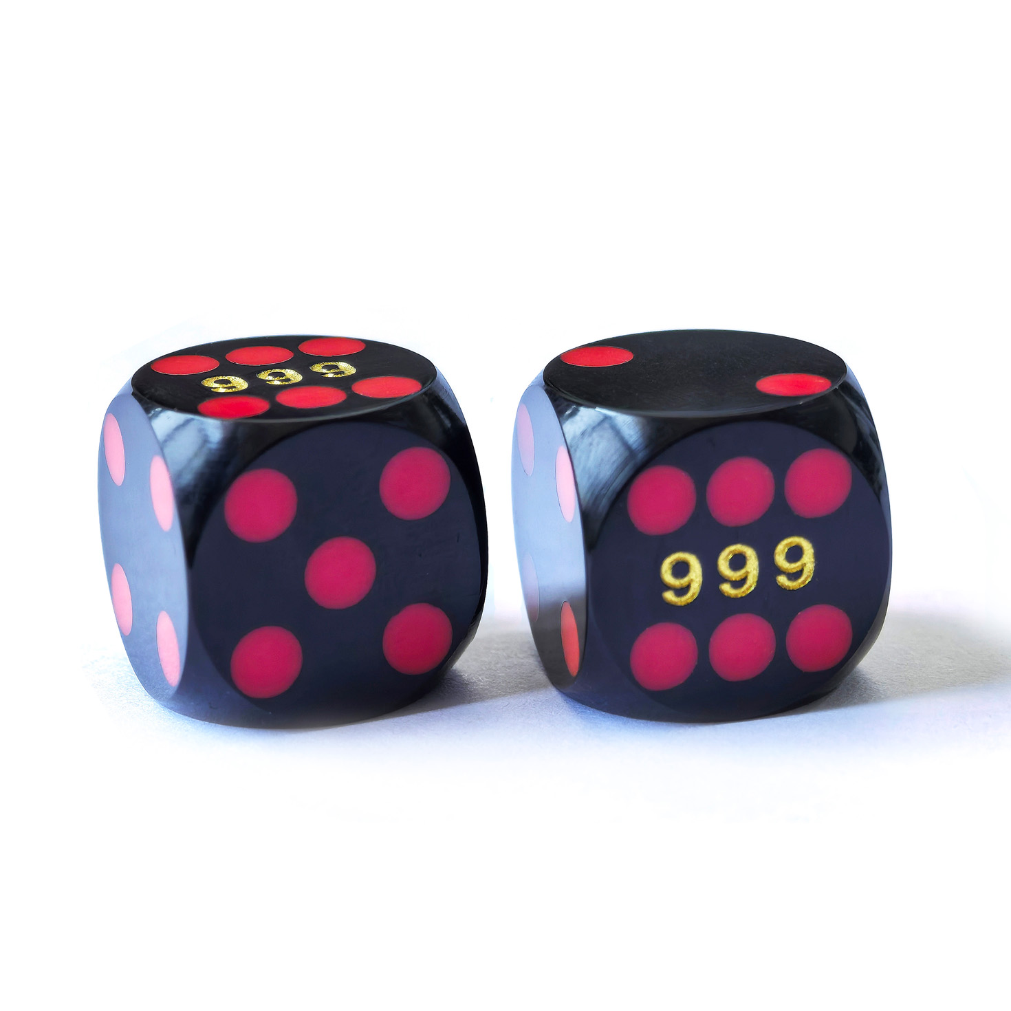 BCD P04004D01: Black Dice with red dots