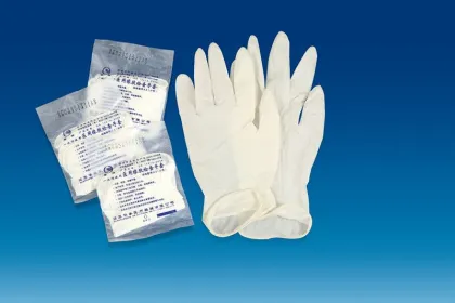 Disposable rubber examination gloves