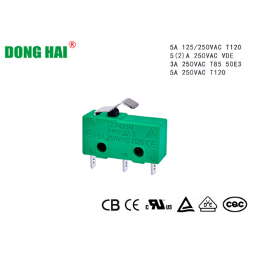 Subminiature Micro Switch Solder terminal Bahagian elektrik