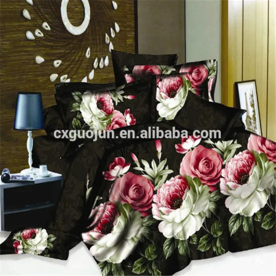 china fashion 3d printed 100% polyester fabric bedsheet india