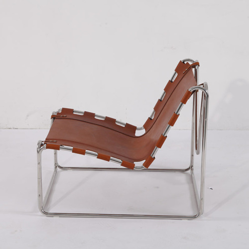 Pascal Mourgue Fabio Lounge Chair in gepatineerd leer