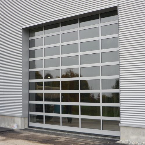 Aluminum overhead sectional garage door