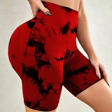 Tie Dye Gym Shorts Women Fitness Seamless Leggings Push up Yoga Pants