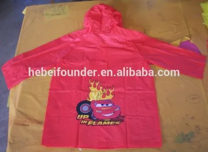 waterproof children raincoat/pvc kids raincoat