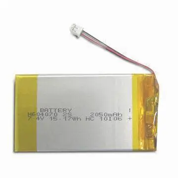 Rechargeable Lithium Polymer Battery for GPS Tracker with 3.7V Voltage and 2,000mAh Capacity
