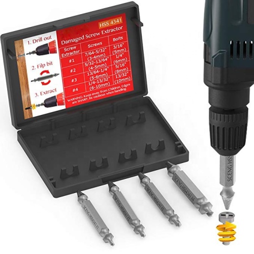 High Carbon Steel Damaged Screw Extractor Remover Set