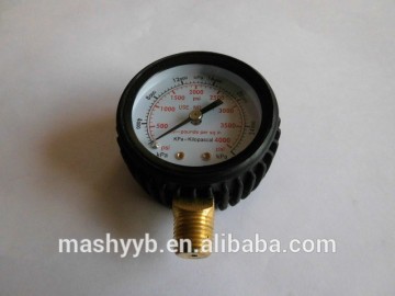 nice highly quality plastic accurate pressure gauge with brass connector