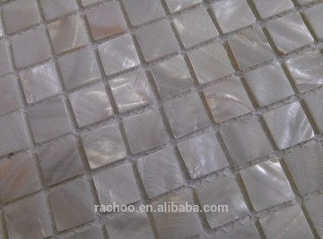 Square white mother of pearl wall decor mosaic tile