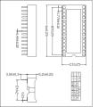 1.778 mm Conector de enchufe IC de doble línea Tipo de inmersión recta estampada