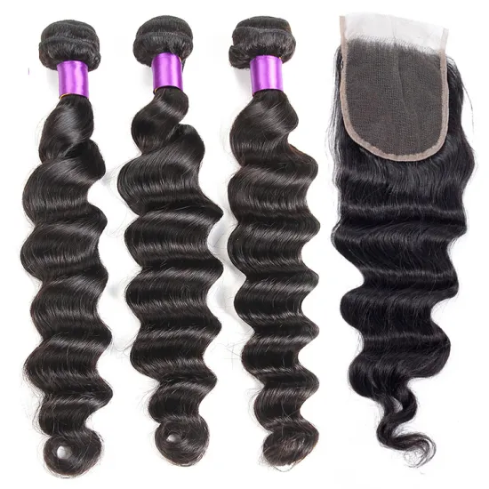 Hair bundles with lace closure raw cuticle aligned virgin human hair vendors wholesale cambodian raw packet hair with closure