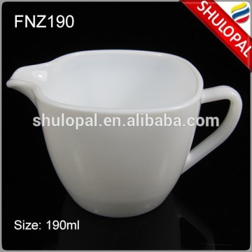 Tempered Opal Glass Dinnerware Opal Glass Square 190 ML Milk Pot