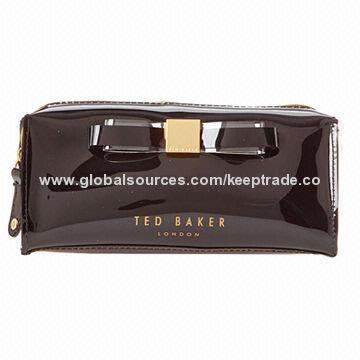 Wholesale Cosmetic Bag, Decorative Bow and Hardware Details at Front