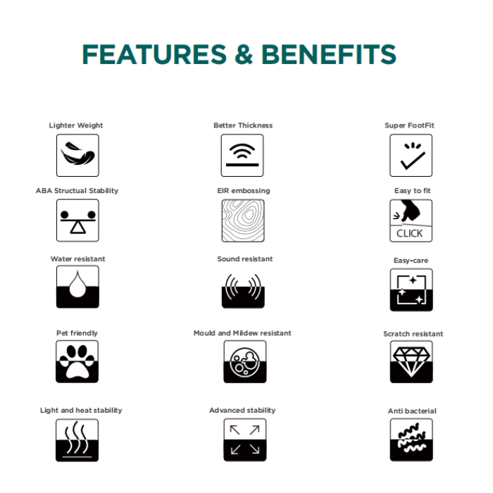 Hibrid flex tricore padló