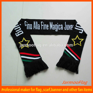 100% acrylic custom soccer football scarf