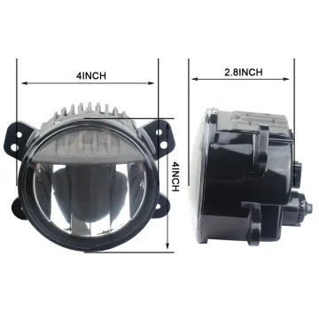 Round White Light Fog Lamp for Jeep Wrangler JL Amber Headlamp Car Headlight