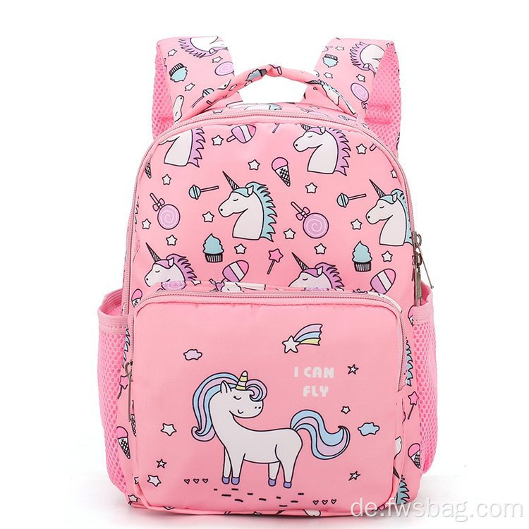 Großhandel Pink Leichtes leichtes Reisen Großkapazität Kleinkind Unicorn School Rucksacktasche für Kinder Mädchen