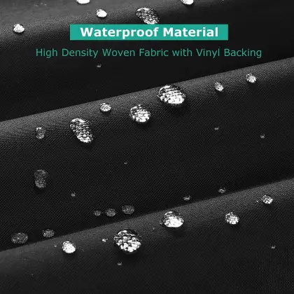 Black Rip-Proof Anti-UV Fade Resistant Waterproof BBQ Grill Cover for Weber
