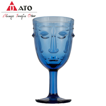 Masque bleu verres à boire tasse de verre à vin rouge