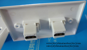 2 ports High Speed HDMI wall plate