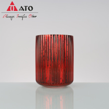 ATO rotes Glas Kerzenglas Glas Votivhalter