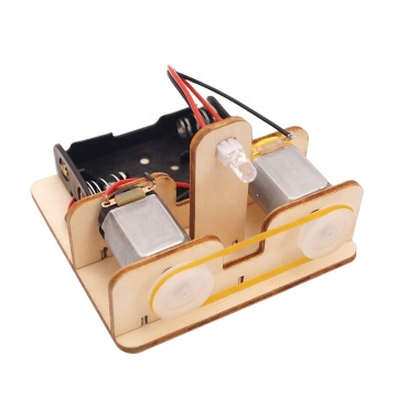 STEM DIY Wooden Assembly Science Experiment Education Toy Power Generator Kit