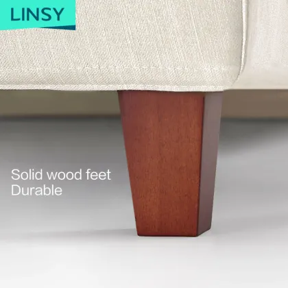 Linsy Simple Home Modern Fabric Bed Set American Double Luxury Bed Bedroom Furniture