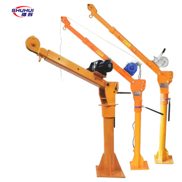 Factory Direct 500kg 800kg Small Lifting Crane with Electric or Manual Winch