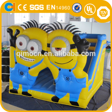 Plato PVC Minion bouncy castle for kids,jumping castle for sale ,inflatable combo for kids and adults