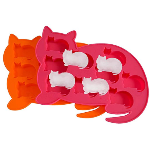 食品グレードの猫の形のシリコーンアイスキューブトレイ