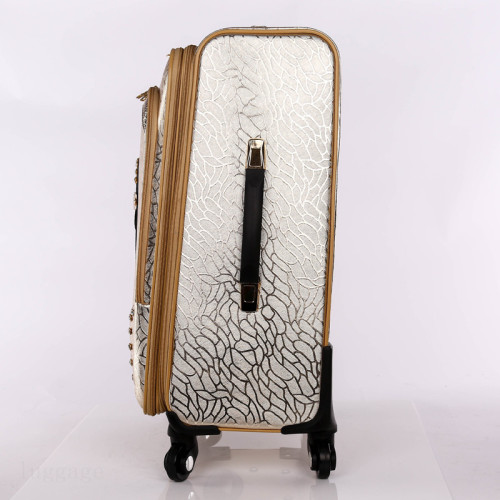 New fashionable PU  travel bag trolley