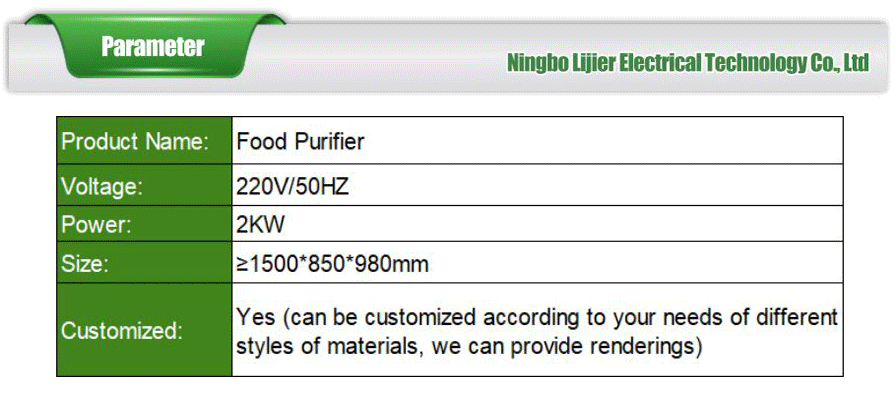 food purifier with digital display